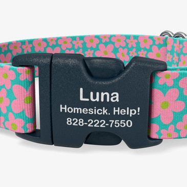 closeup of buckle personalization